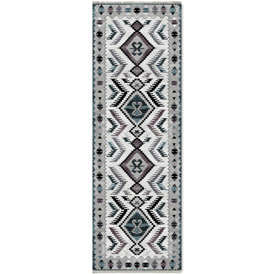 RW7065 washable chenille area rug viewed from above