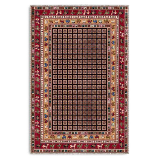 RW7131 washable chenille area rug viewed from above