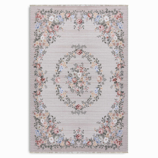 RW7145 washable chenille area rug viewed from above
