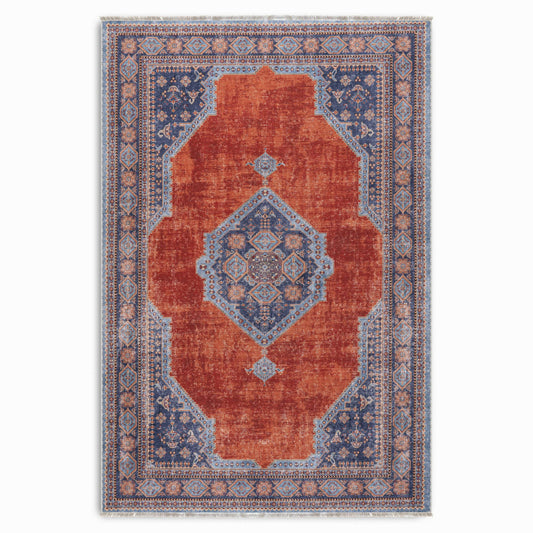 RW7149 washable chenille area rug viewed from above
