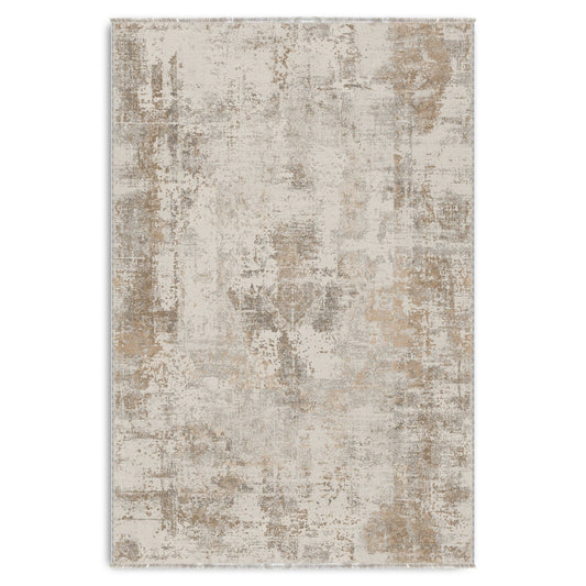 RW7153 washable chenille area rug viewed from above