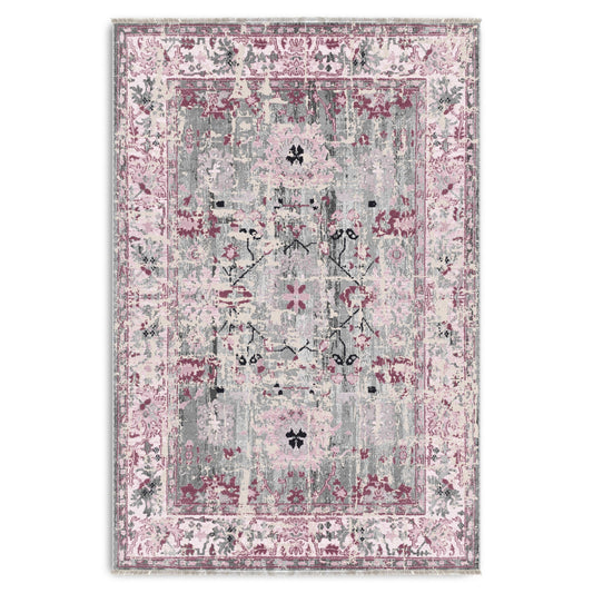 RW7156 washable chenille area rug viewed from above