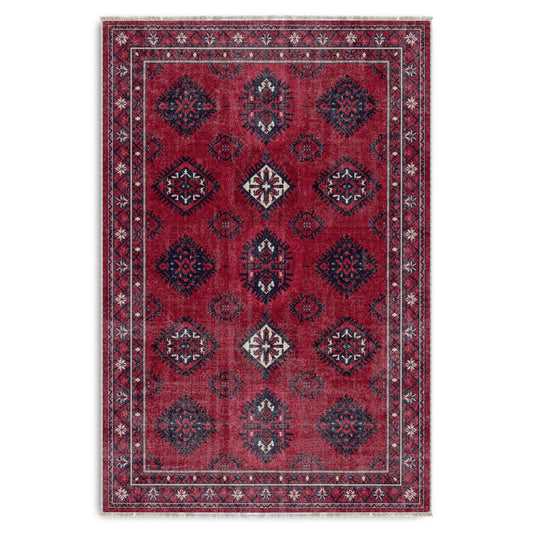 RW7169 washable chenille area rug viewed from above