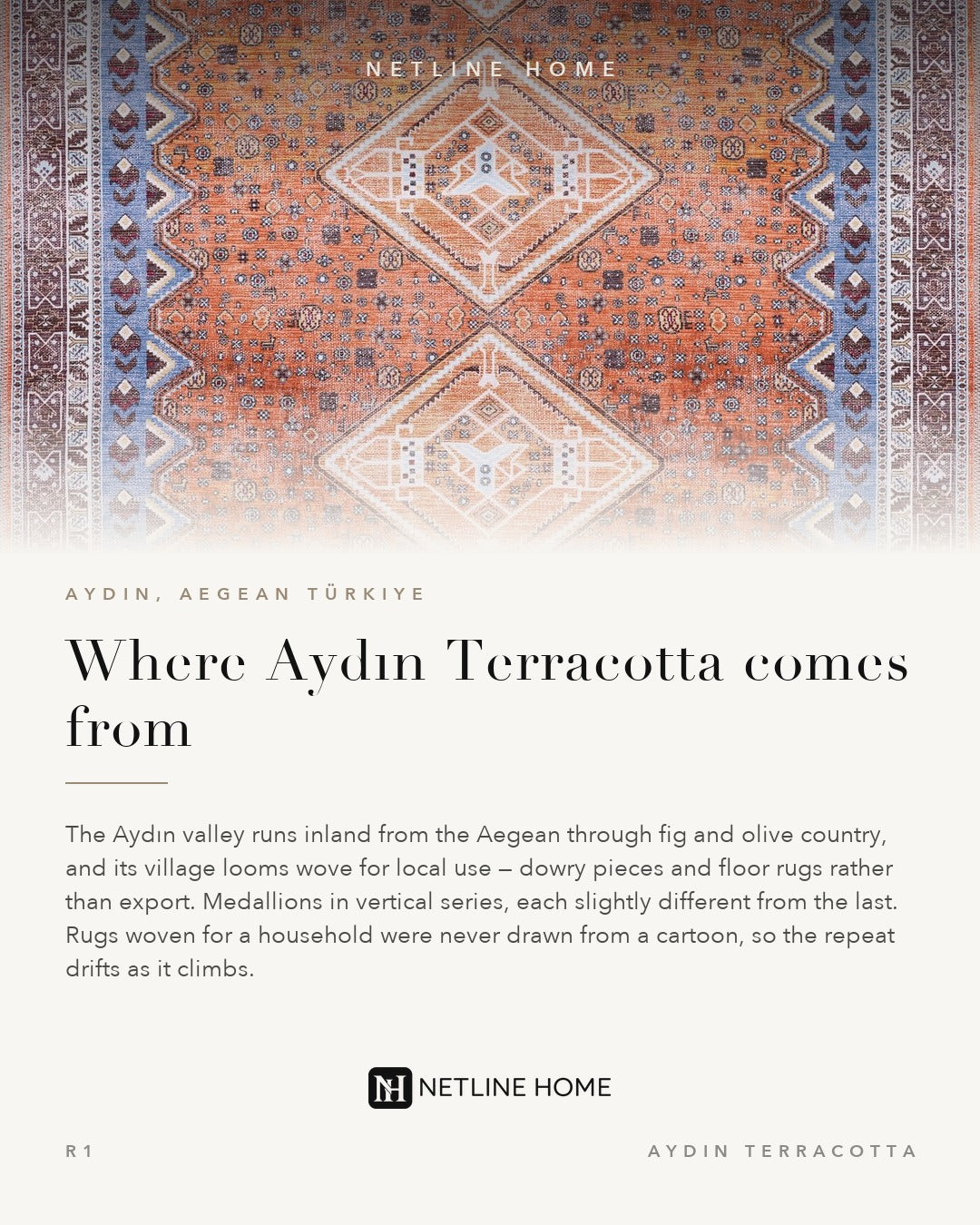 Crafted Heritage Terracotta Washable Rug — photo d’ambiance 6