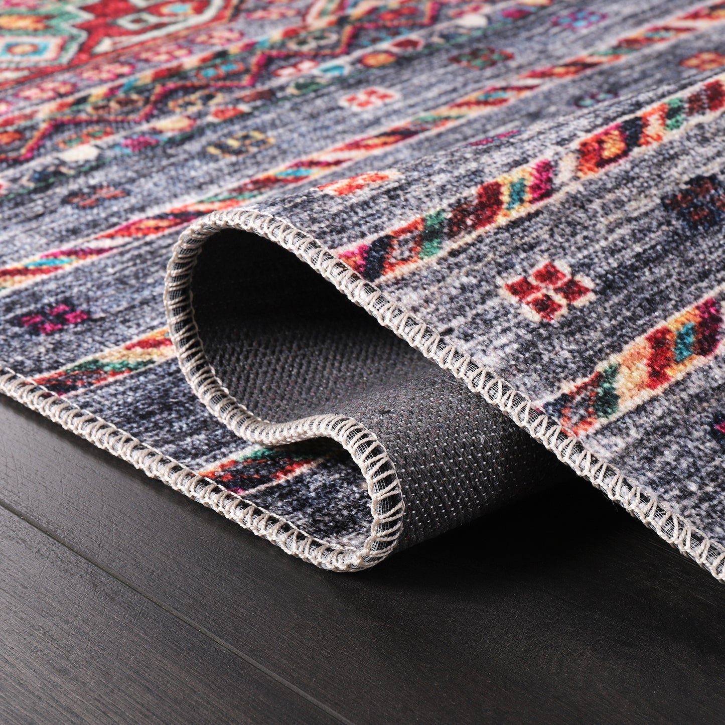 RW1002 washable chenille area rug