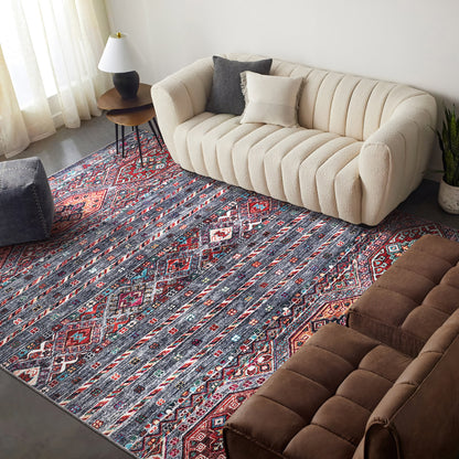 RW1002 washable chenille area rug in a modern living room