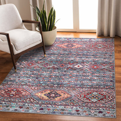 RW1002 washable chenille area rug in a modern living room