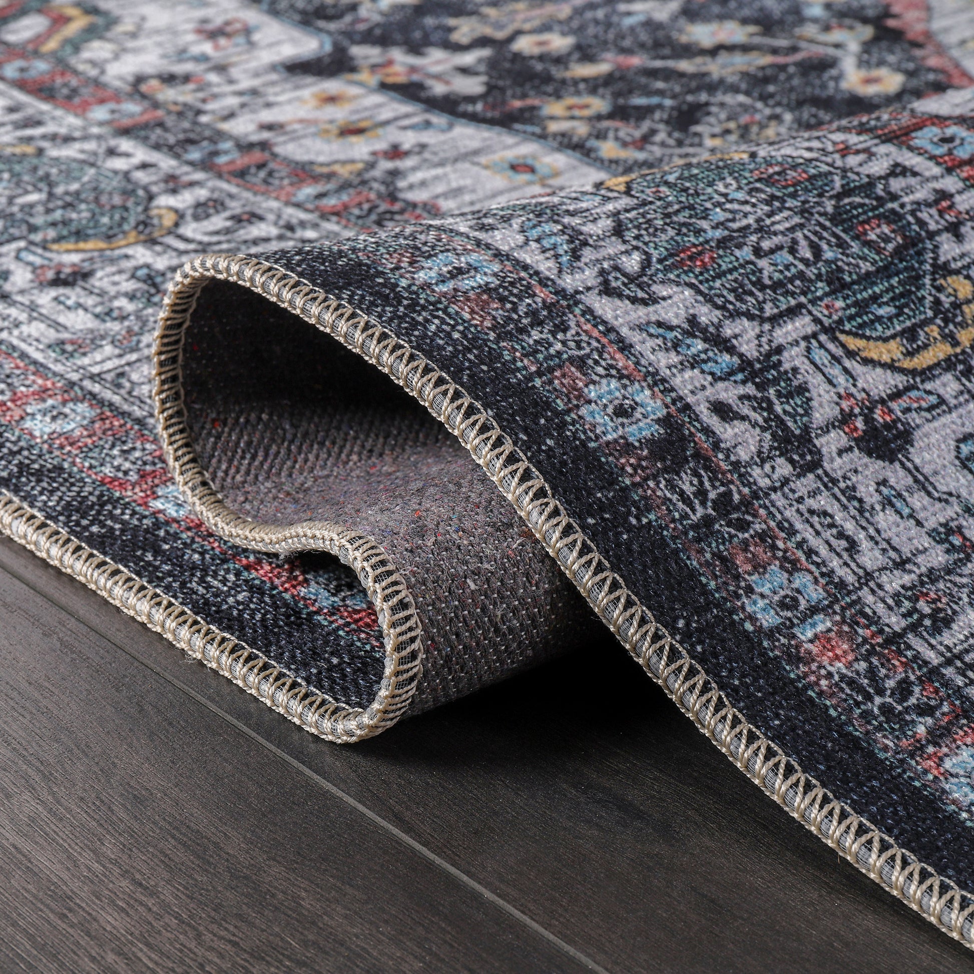 RW1003 washable chenille area rug