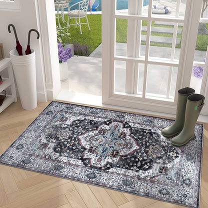 RW1003 washable chenille area rug, doormat