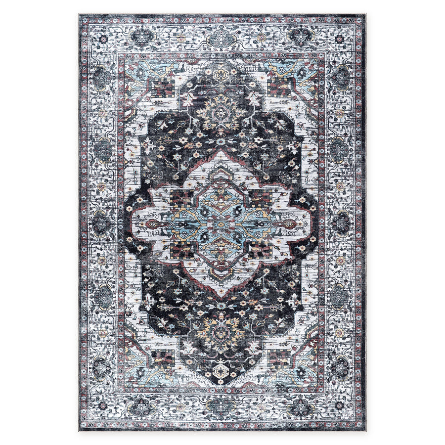 Terrace Patina Deep Blue Vintage Washable Rug