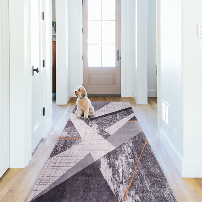 RW1005 washable runner rug in a modern hallway