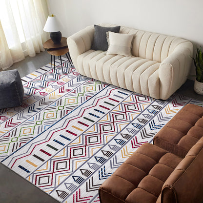 RW1005A washable chenille area rug in a modern living room