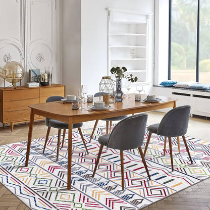 RW1005A washable area rug in a modern dining room