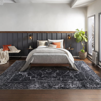 RW1007 washable area rug in a modern bedroom