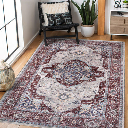RW1008 washable chenille area rug in a modern living room