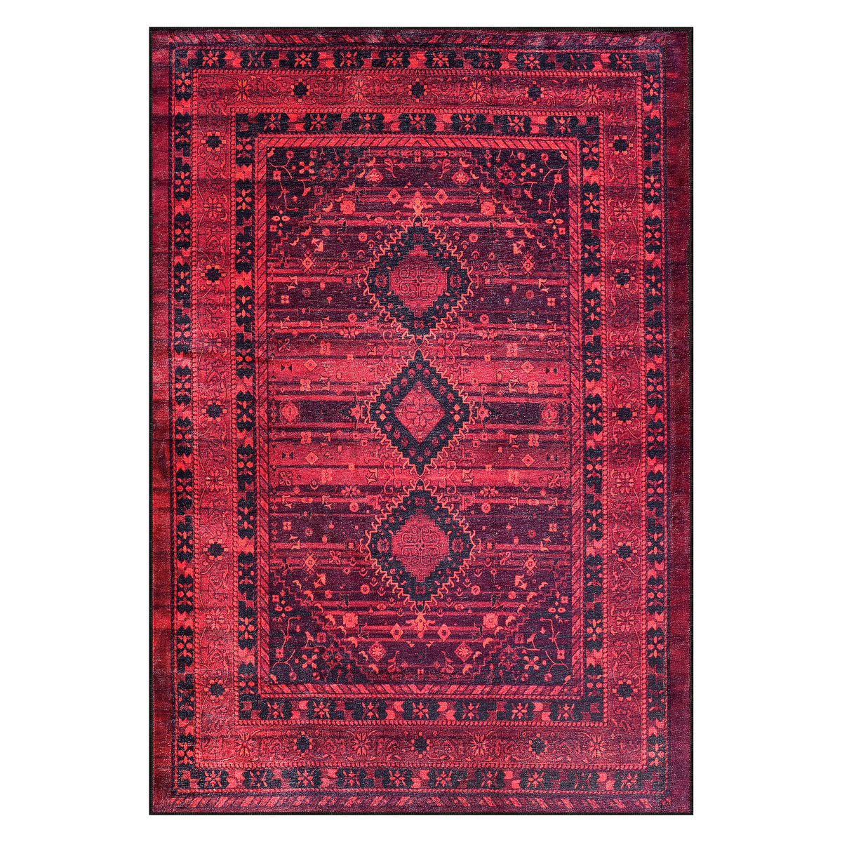 RW1009 washable chenille area rug viewed from above