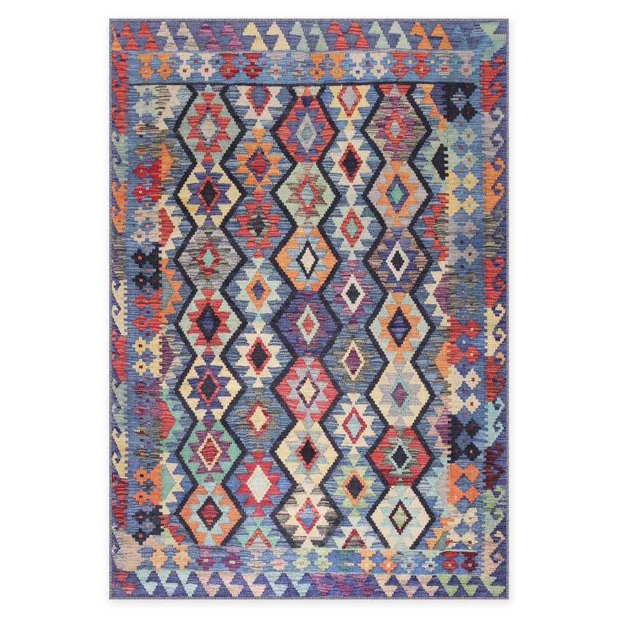 Santorini Amber Boho Waschbarer Teppich