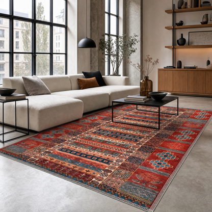 RW1316 washable chenille area rug in a modern living room