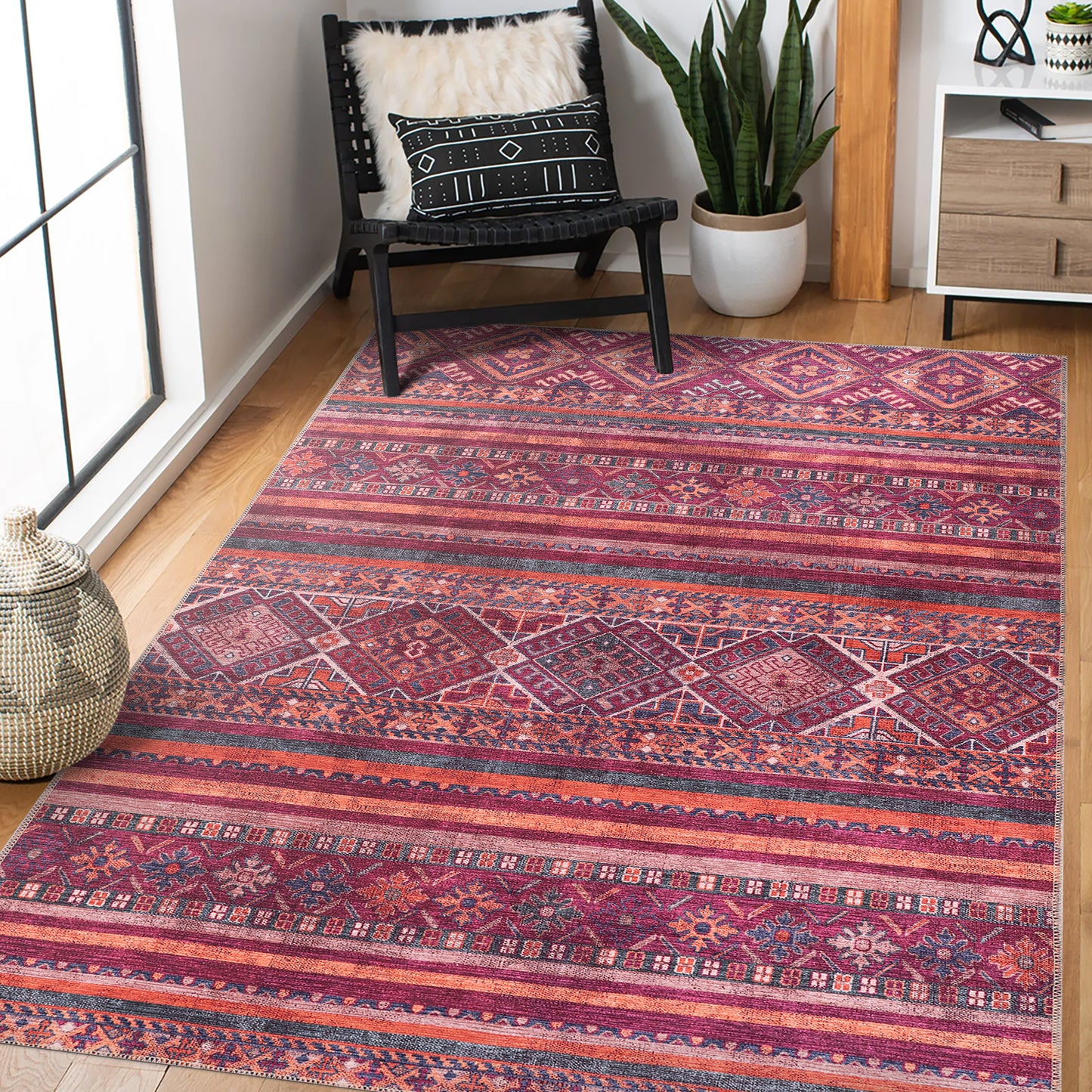 RW1322 machine washable rug being placed in a washing machine