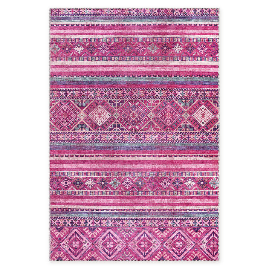 Medina Dusty Pink Boho Waschbarer Teppich
