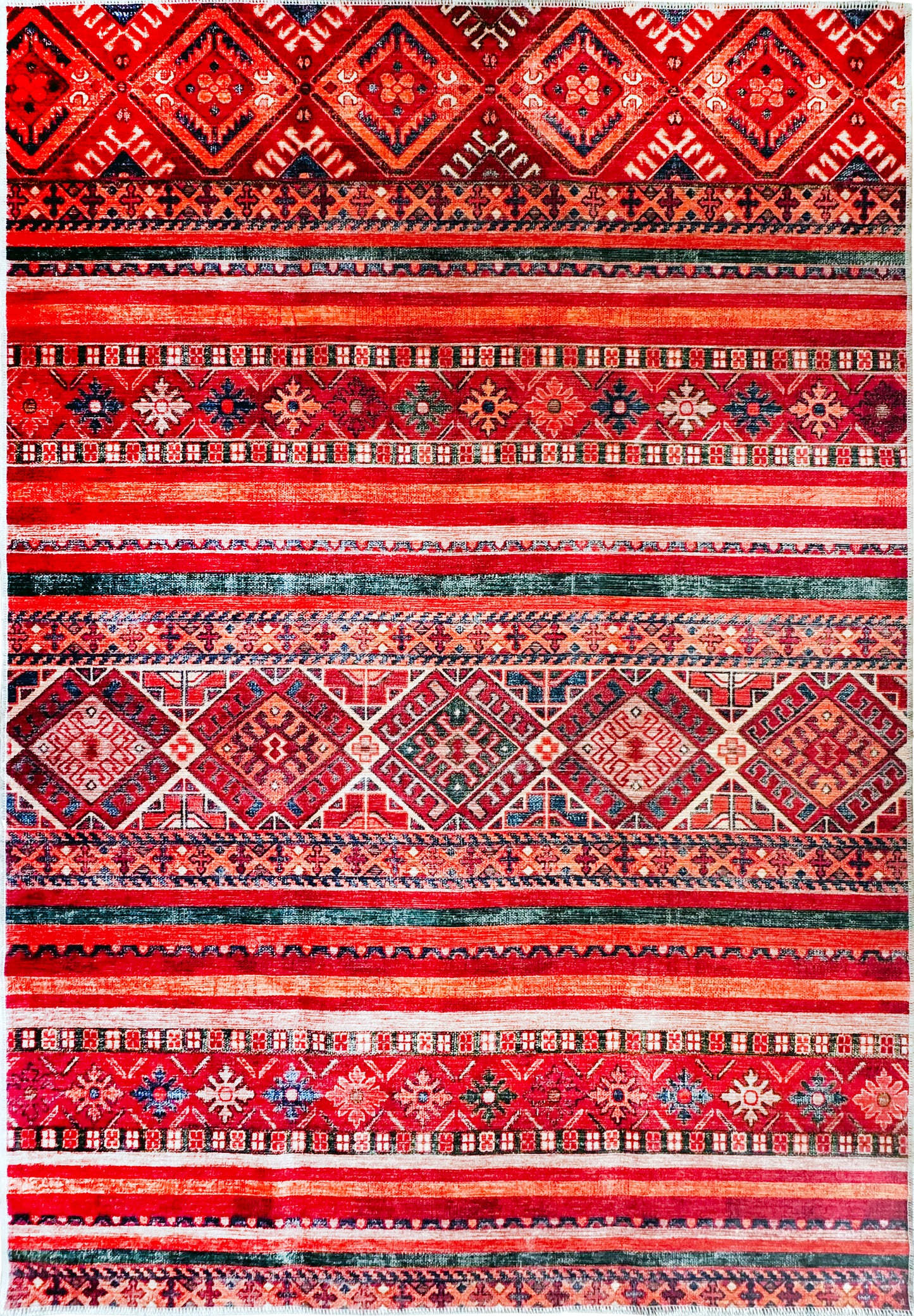 RW1322K washable chenille area rug viewed from above