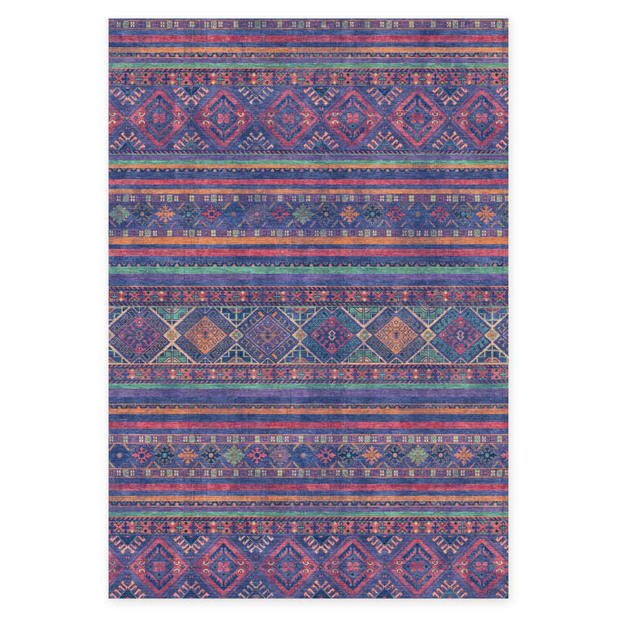 Wanderer Flieder Boho Waschbarer Teppich