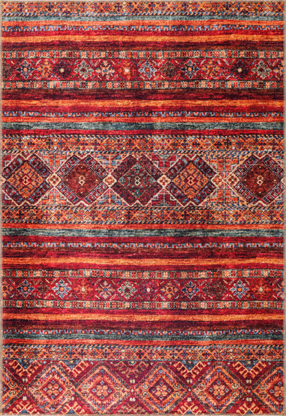 RW1322O washable chenille rug texture and pattern detail