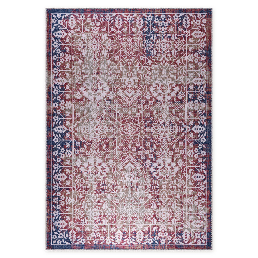Studio Watercolour Silver Grey Abstract Washable Rug