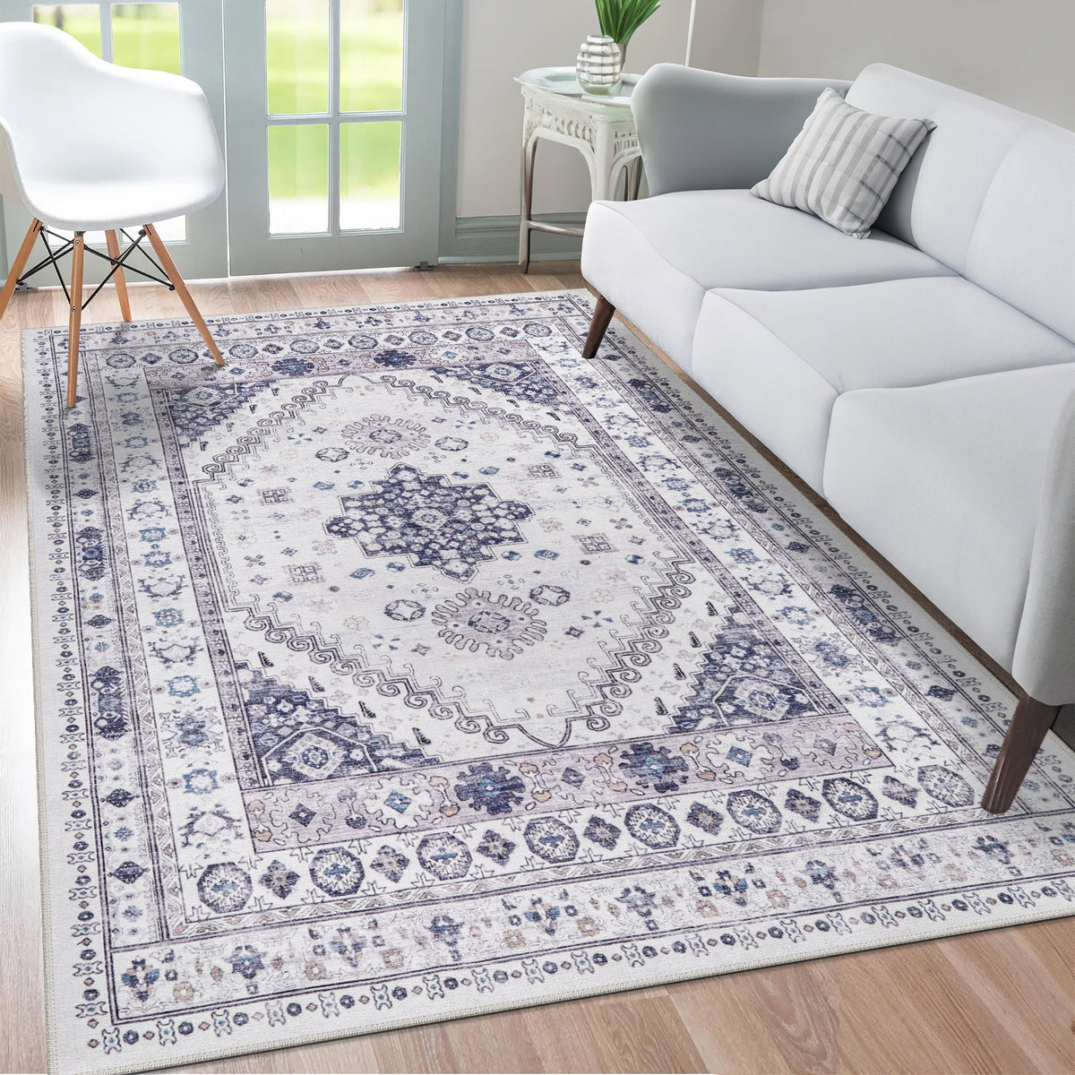 RW2001 washable chenille rug texture and pattern detail