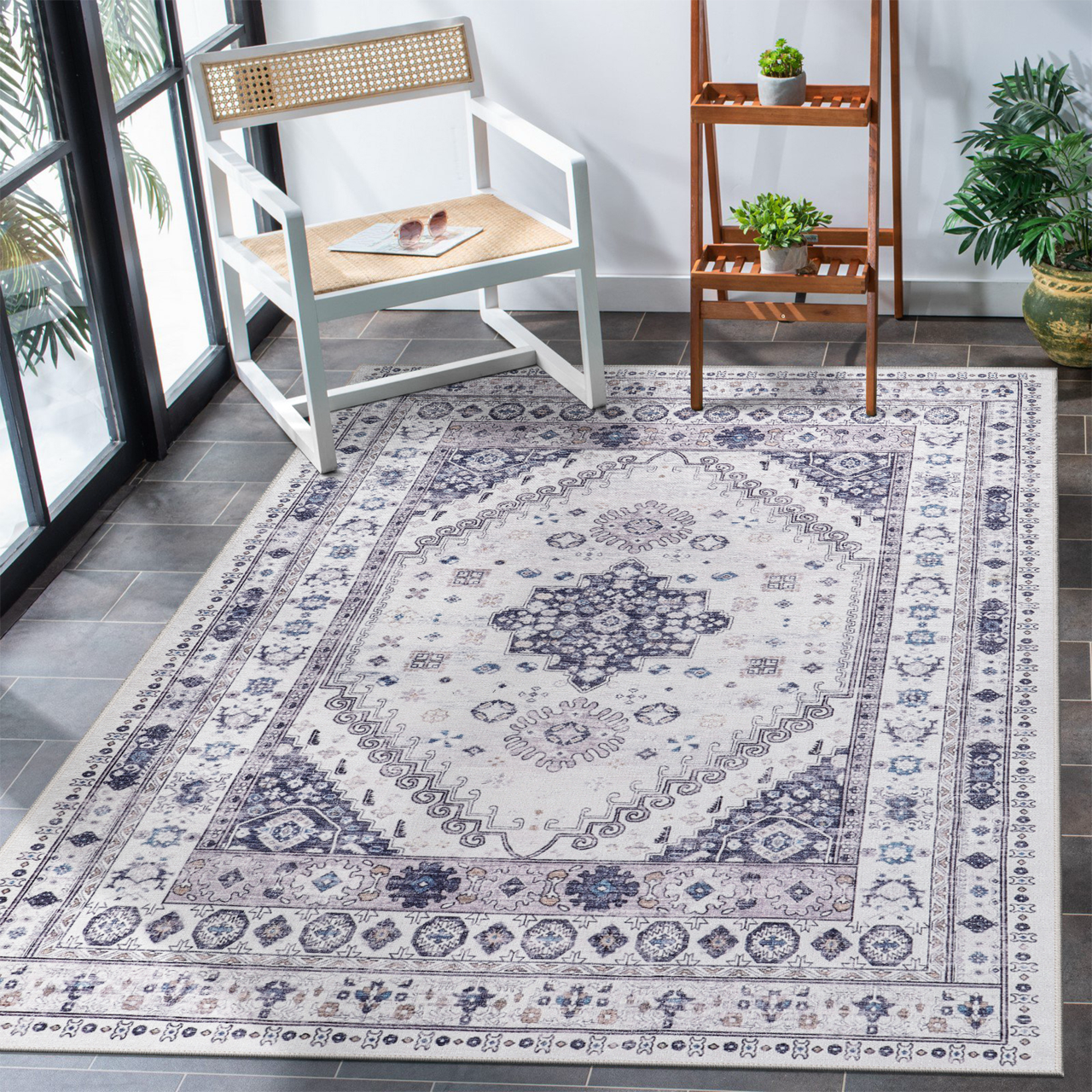 RW2001 washable chenille rug texture and pattern detail