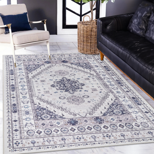 RW2001 washable chenille rug texture and pattern detail