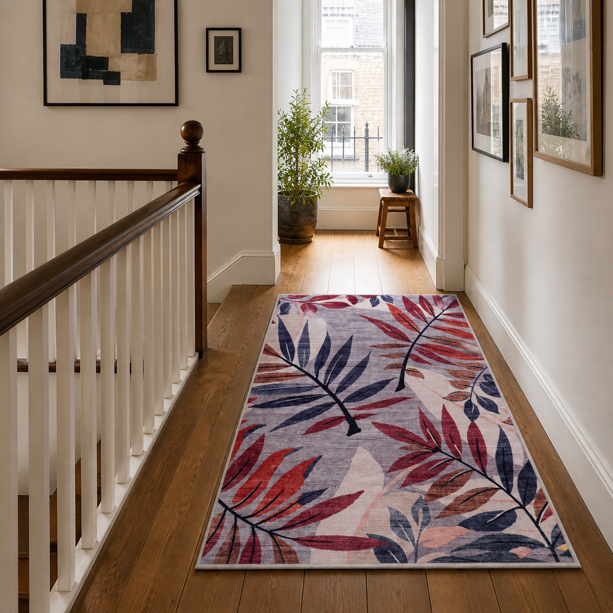 Premier Floral Soft White Washable Rug — foto ambientata 11