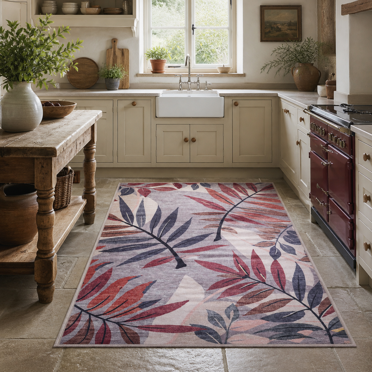 Premier Floral Soft White Washable Rug — foto ambientata 17
