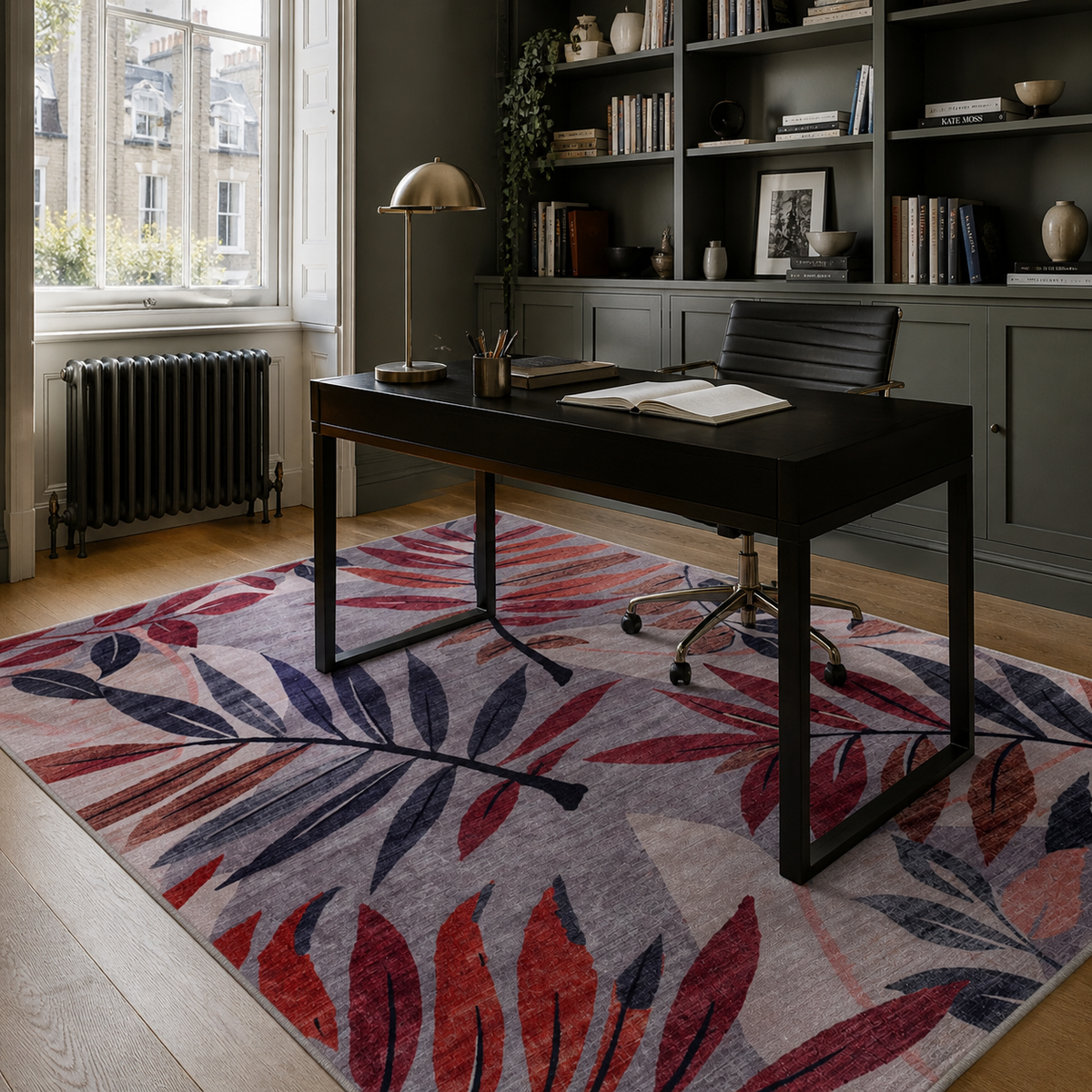 Premier Floral Soft White Washable Rug — foto ambientata 13