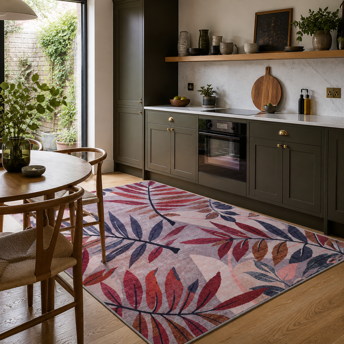 Premier Floral Soft White Washable Rug — foto ambientata 18