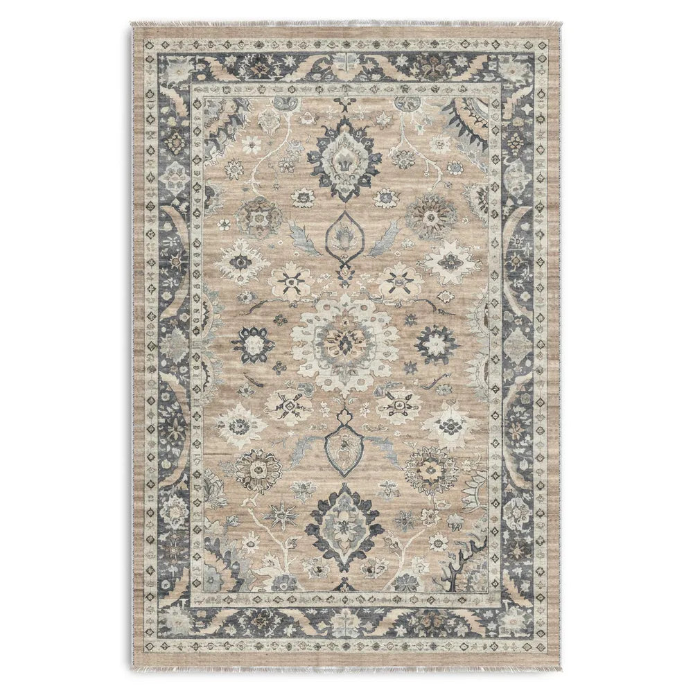 RW302601 washable chenille area rug viewed from above