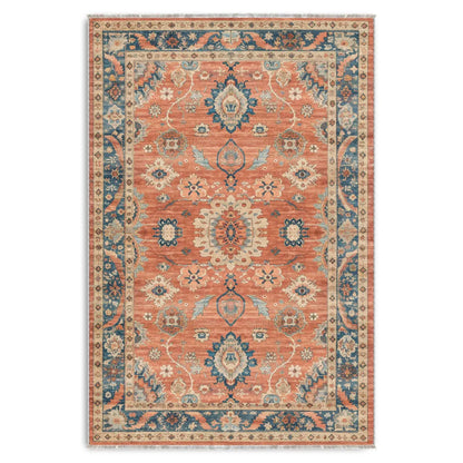 RW302602 washable chenille area rug viewed from above