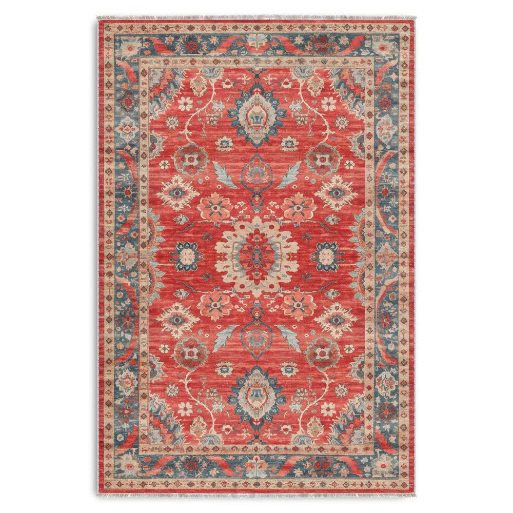 RW302603 washable chenille area rug viewed from above