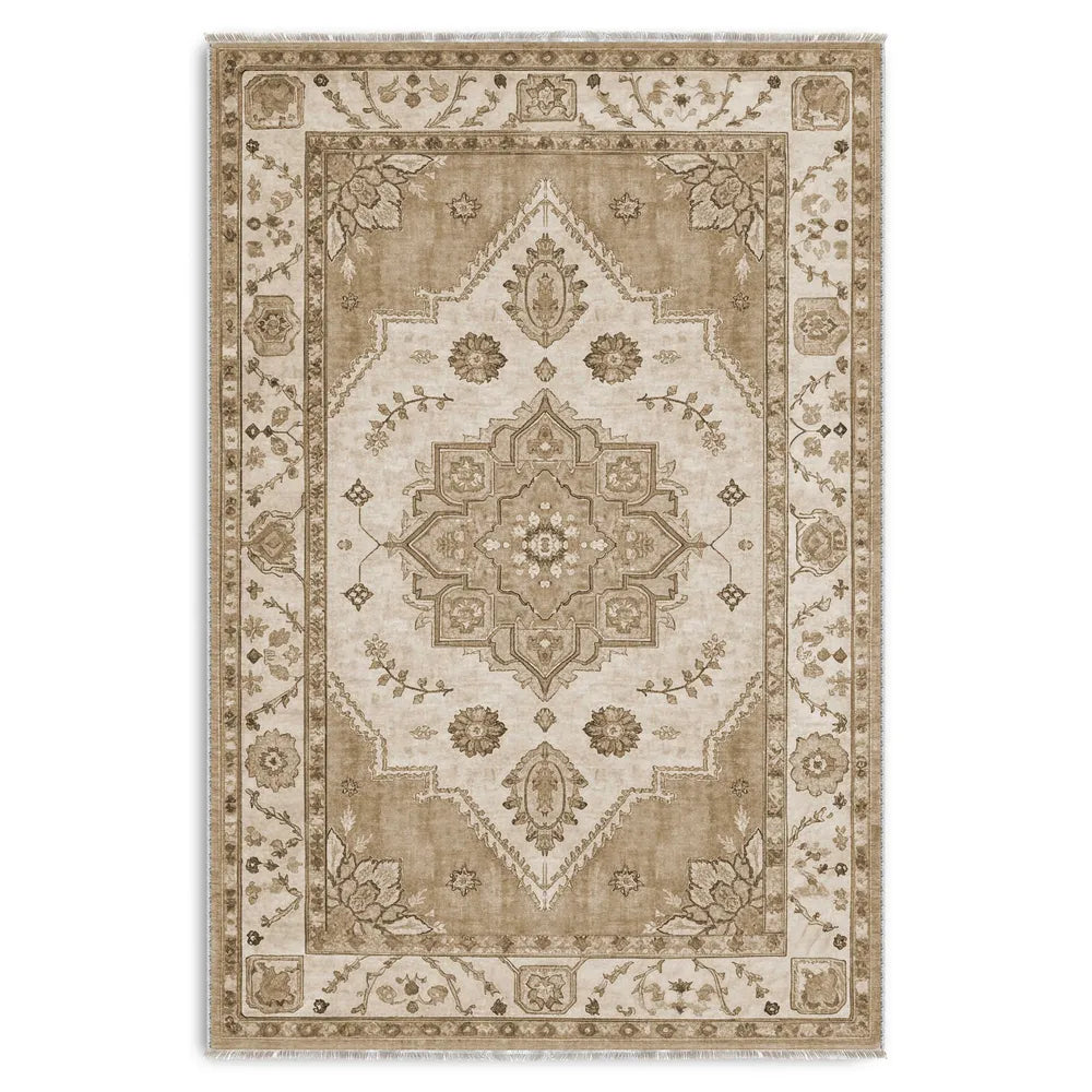 RW302702 washable chenille area rug viewed from above