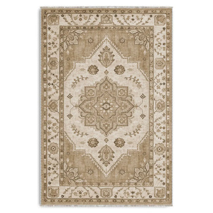 RW302702 washable chenille area rug viewed from above