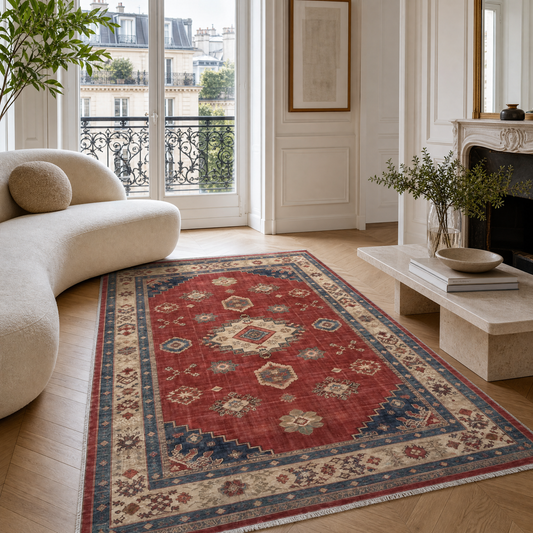 RW3028 washable chenille area rug in a modern living room