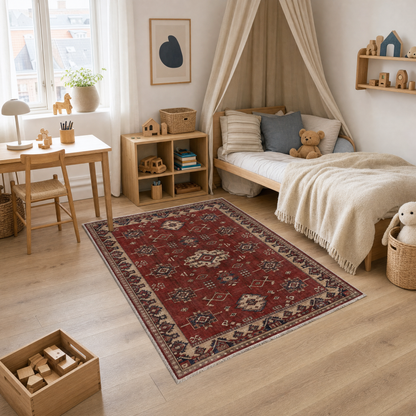RW3029 washable chenille area rug, pet and kid friendly