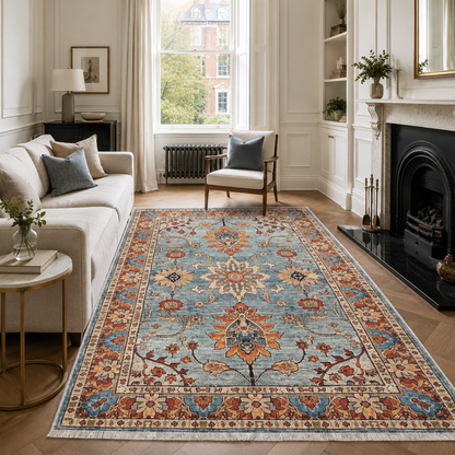 RW3030 washable chenille area rug, room scene
