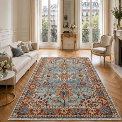 RW3030 washable chenille area rug, room scene