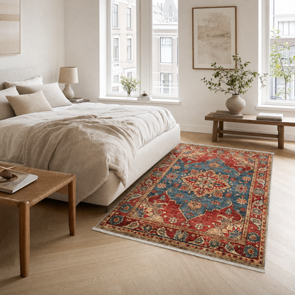 RW3033 washable area rug in a modern bedroom