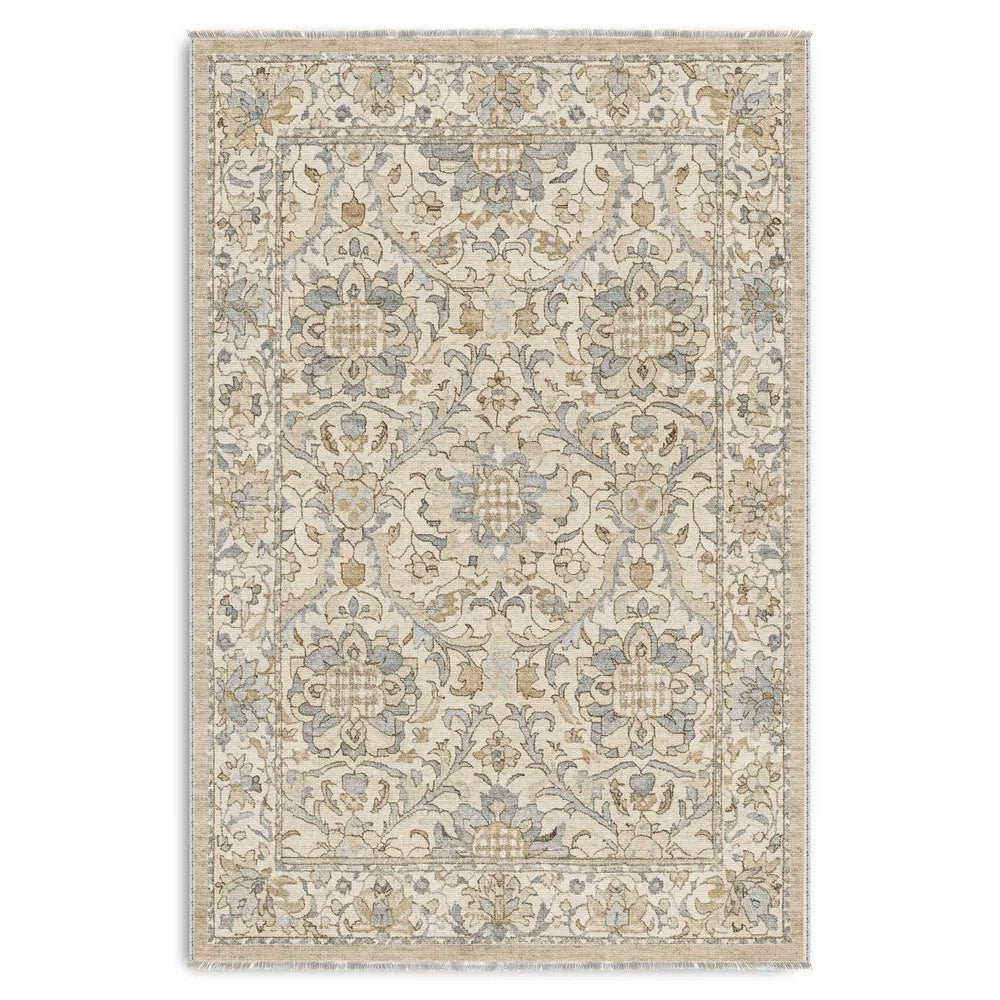 RW3038 washable chenille area rug viewed from above