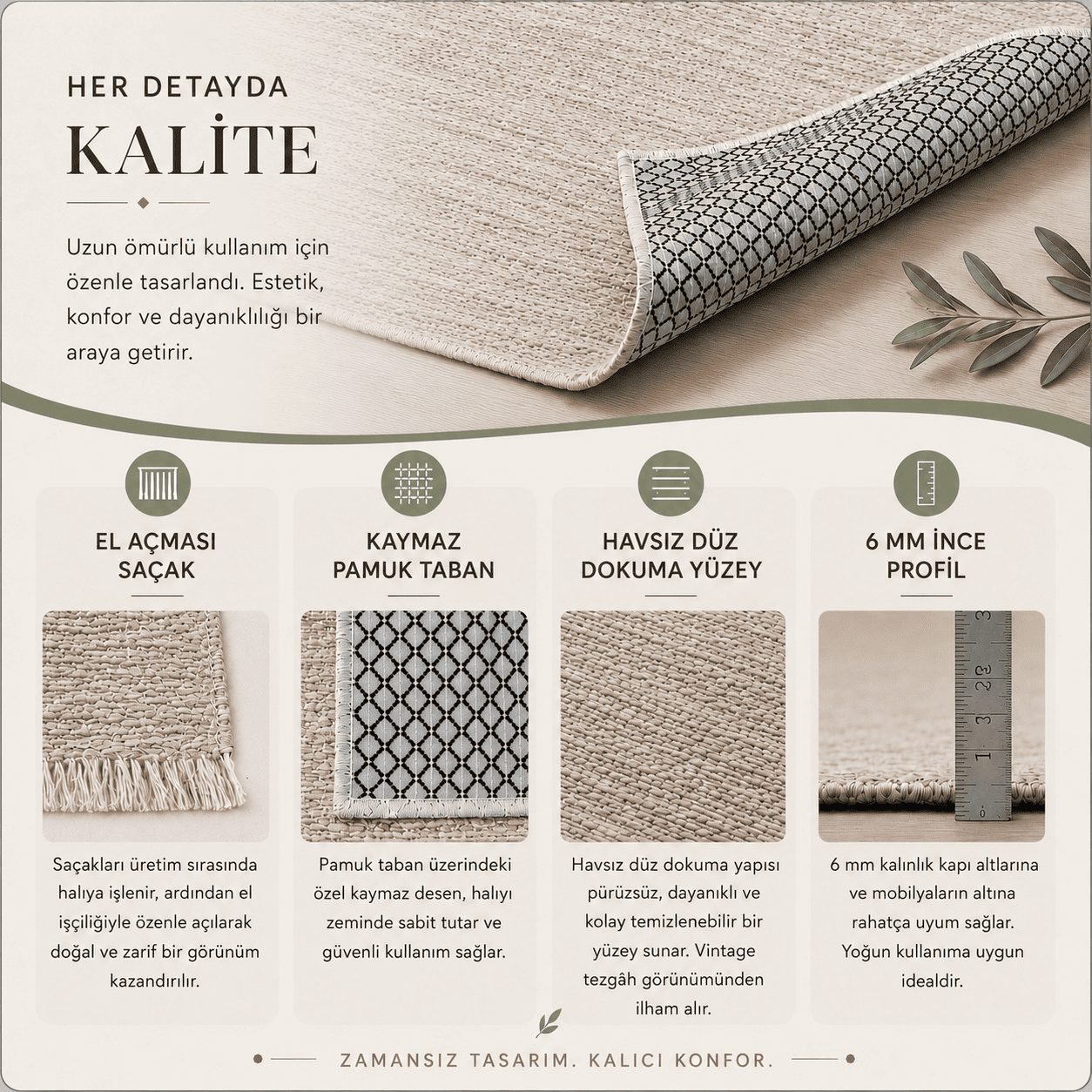 RW3038 washable chenille rug texture and pattern detail