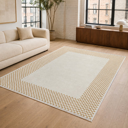 RW3047303 washable chenille area rug, room scene