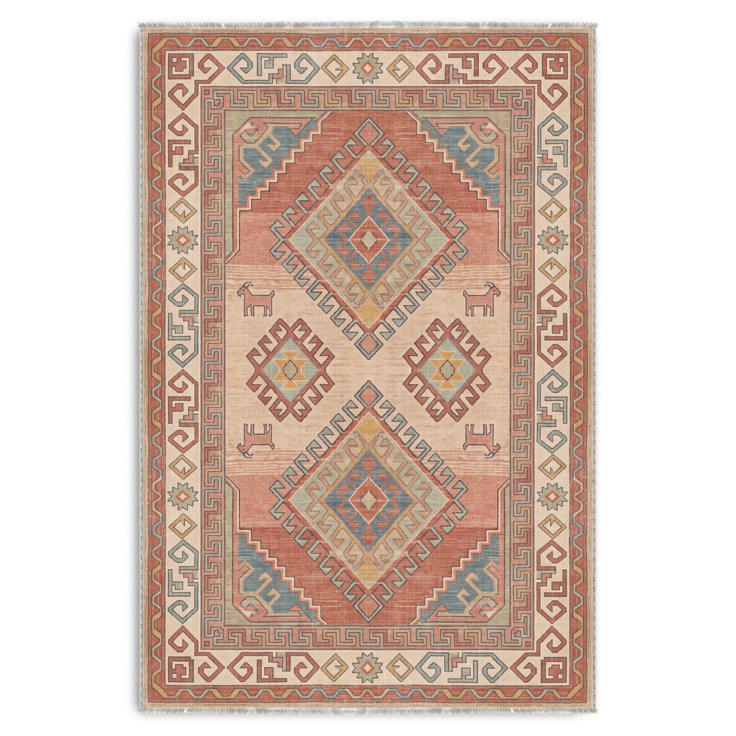 RW3049 washable chenille area rug viewed from above