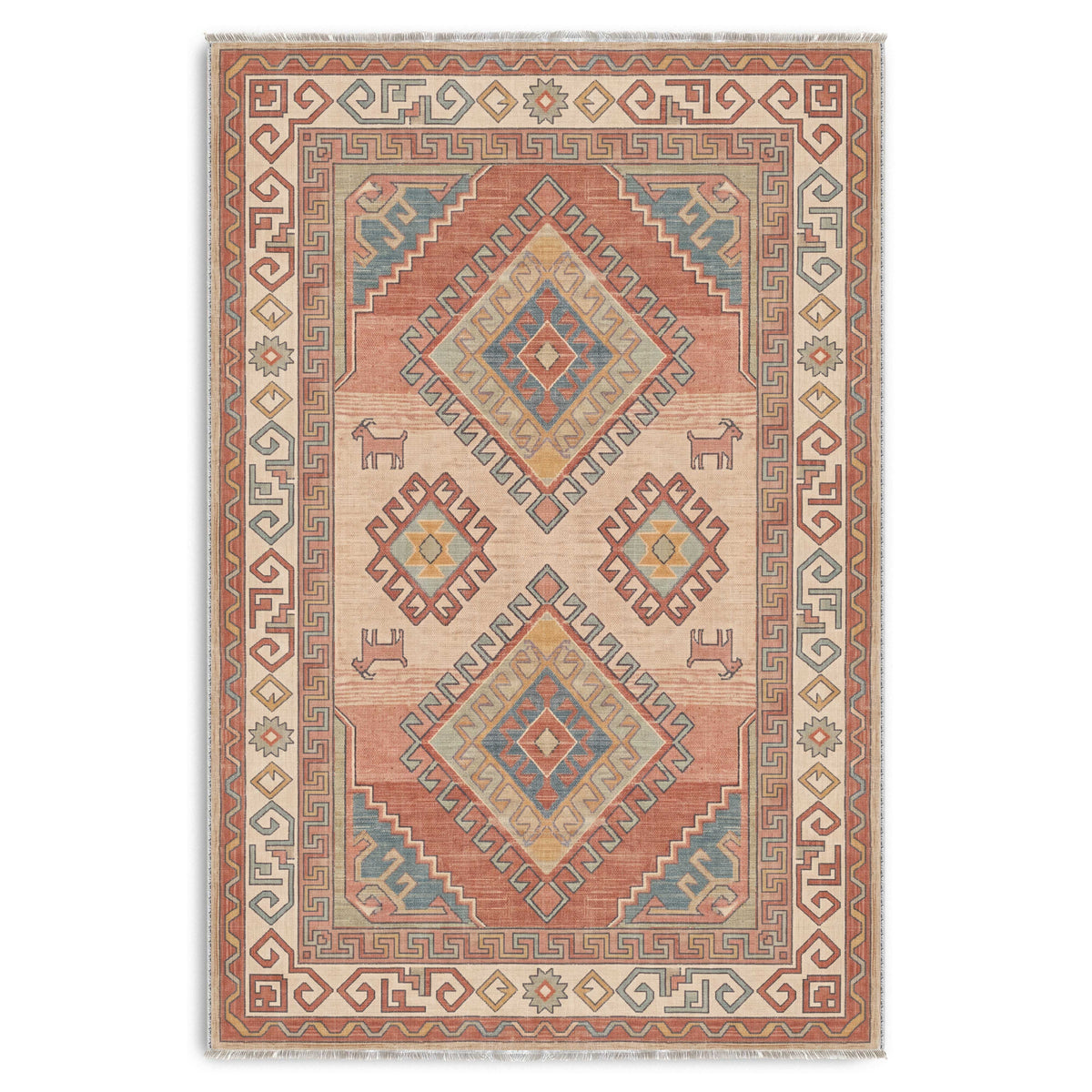 RW3049 washable chenille area rug viewed from above